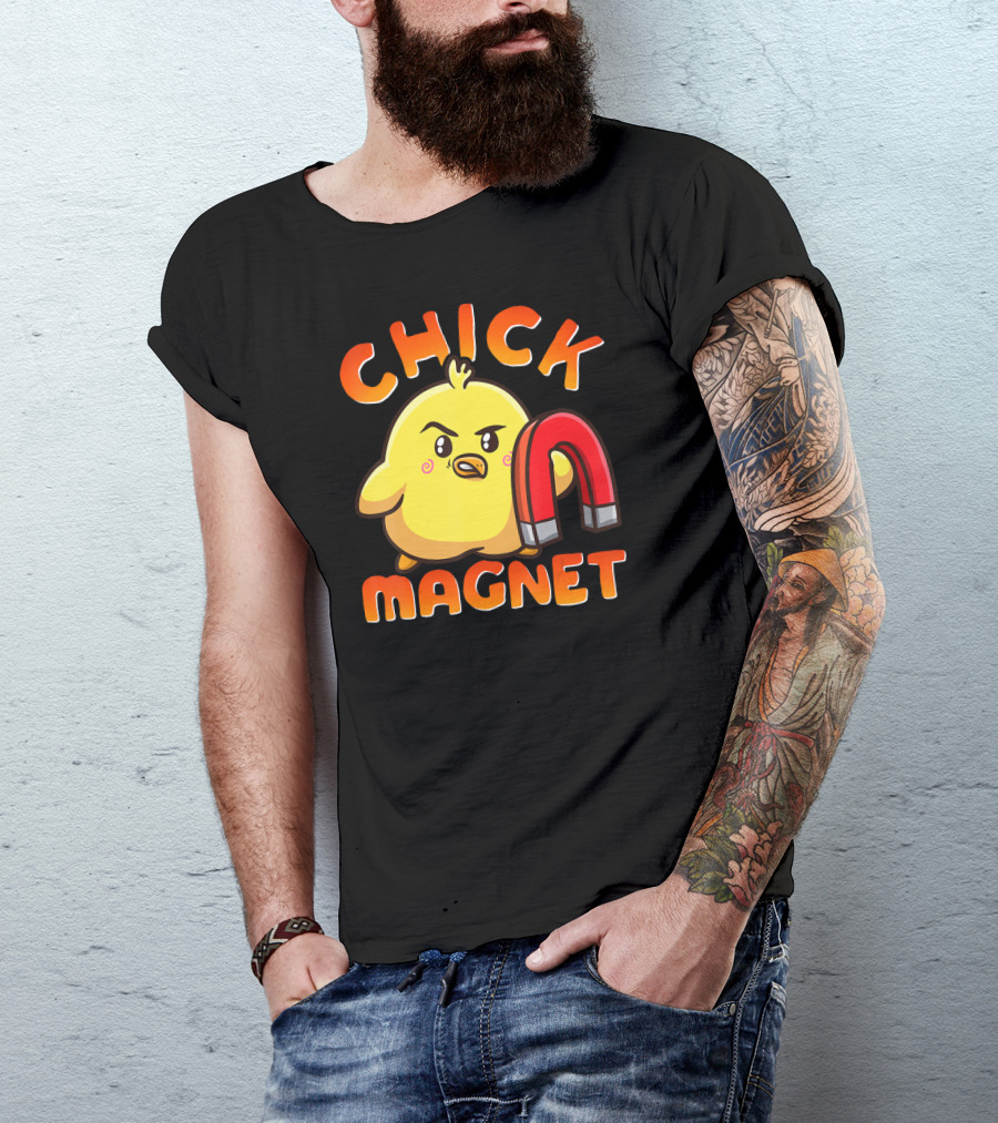 Chick Magnet Costume Magnetic Little Chicken With Red Magnet T-Shirt