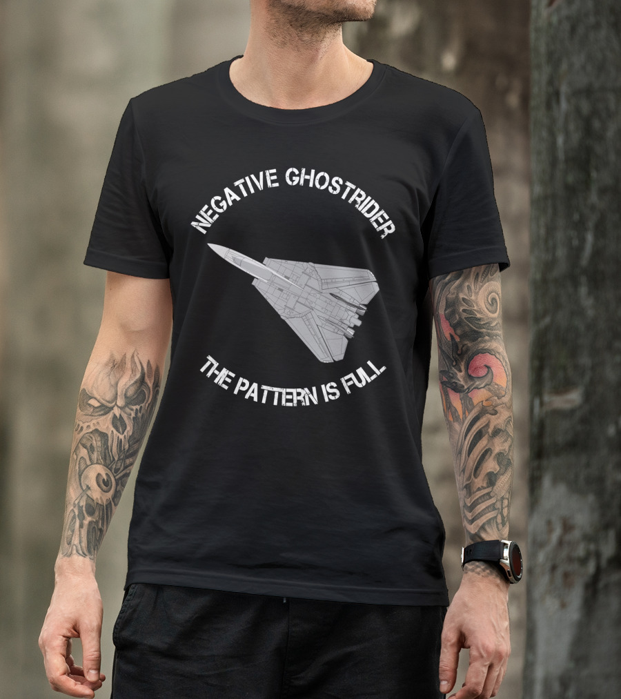 Negative Ghost Rider The Pattern Is Full Jet Airplane T-Shirt