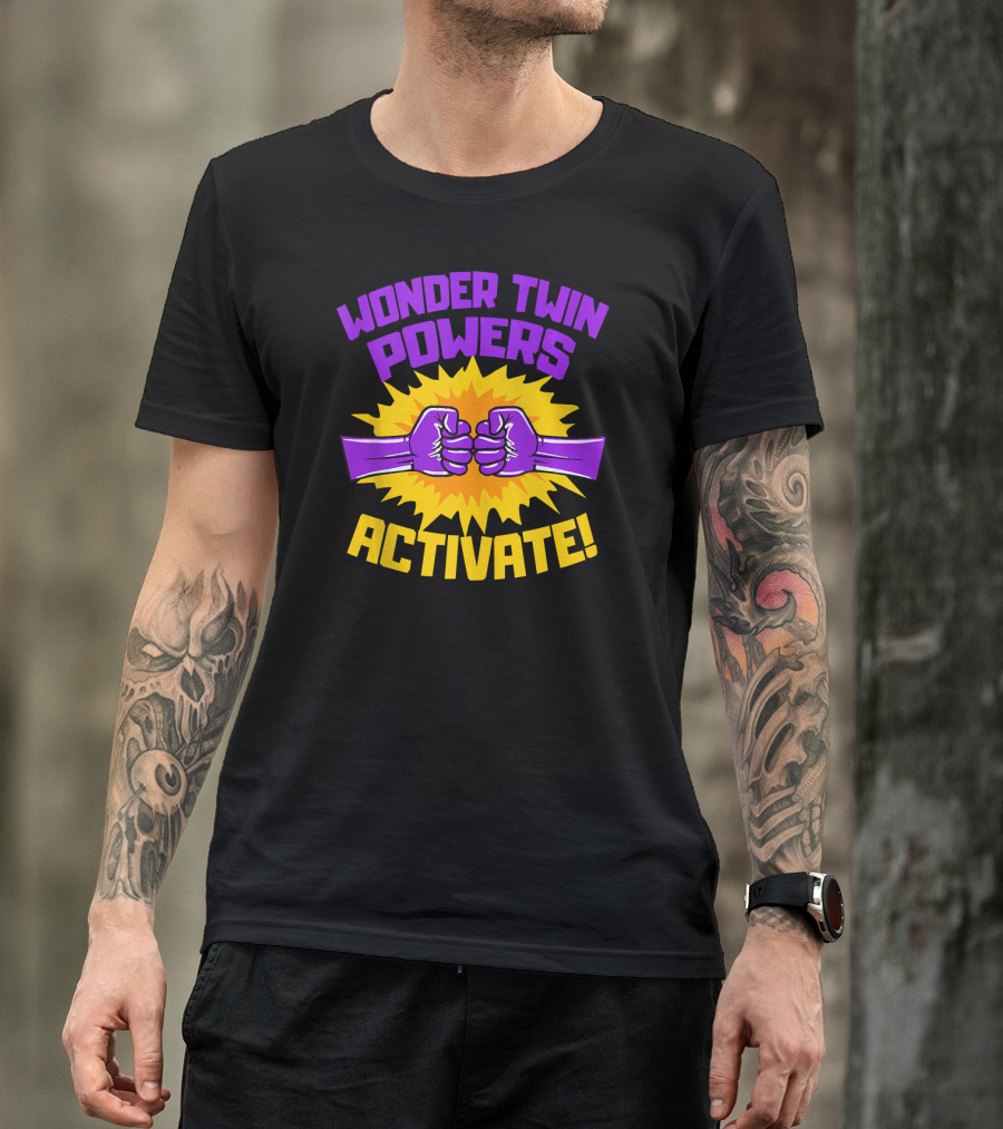 Wonder Twin Powers Activate Fist Bump Explosion T-Shirt