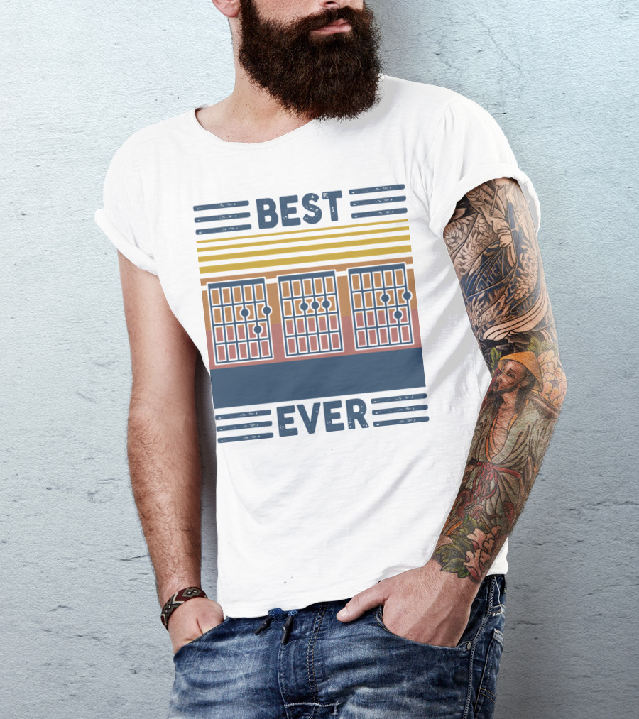 Best Chords Ever Vintage Guitar Father T-Shirt