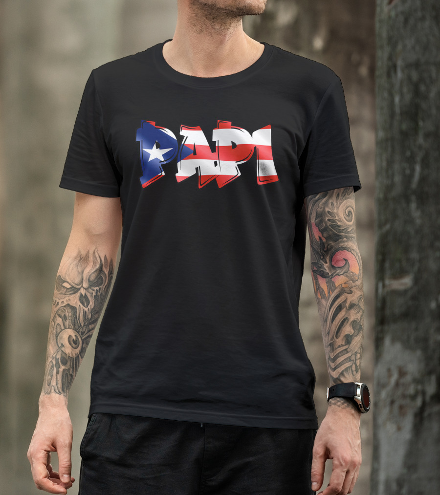 Papi Puerto Rican Flag T-Shirt