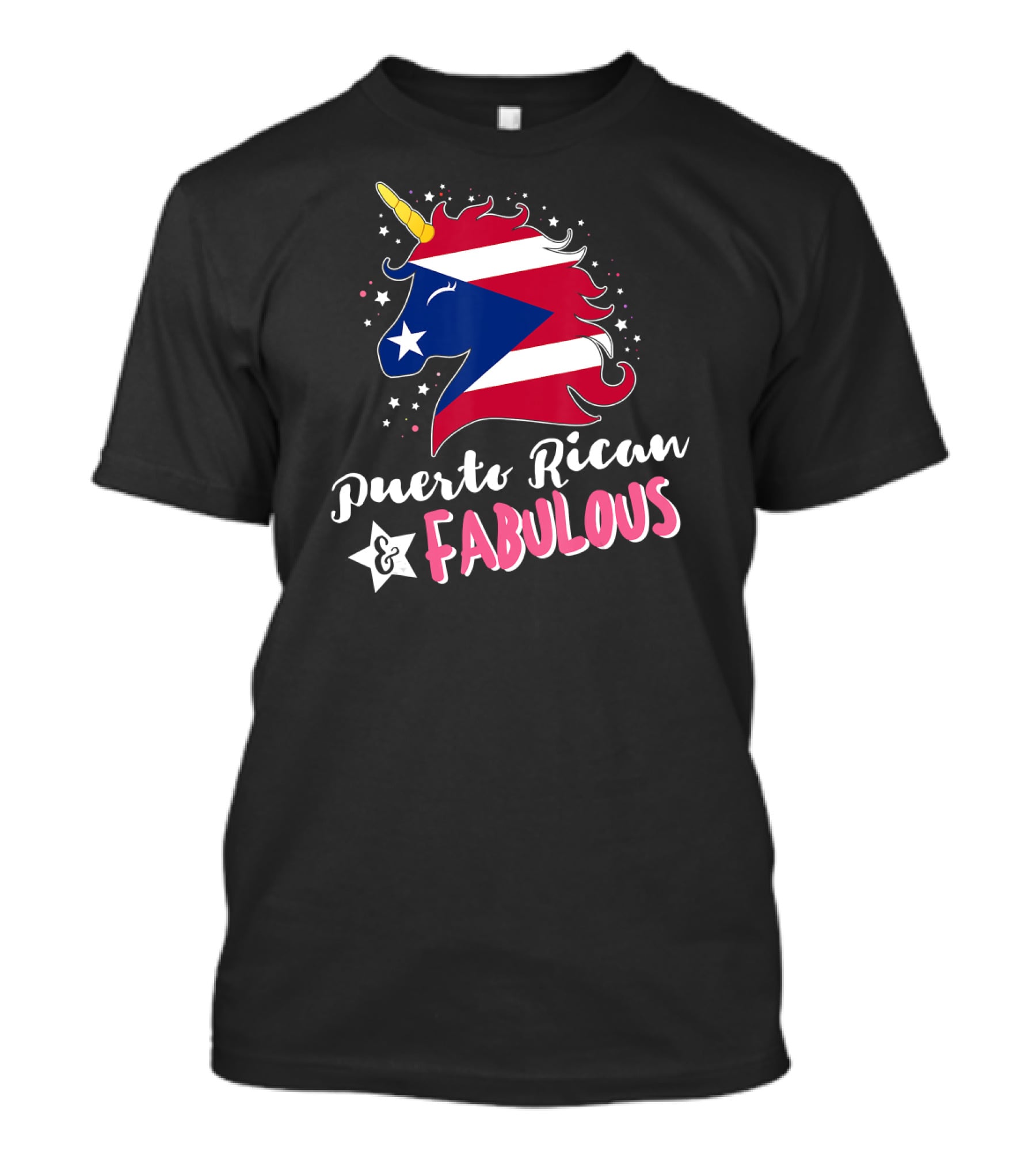 Puerto Rican And Fabulous Unicorn Puerto Rico Flag T-Shirt