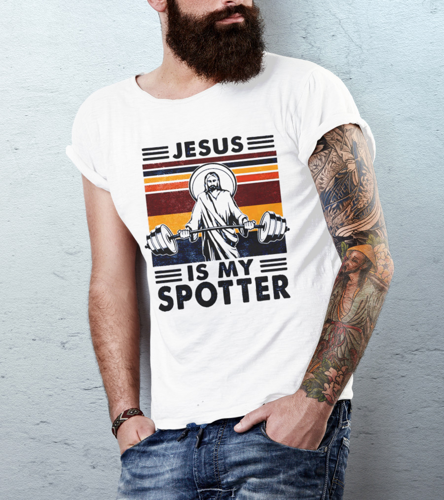 Jesus Is My Spotter Gym Christian T-Shirt