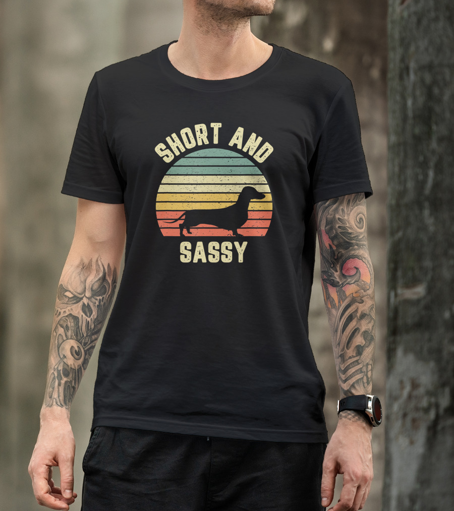 Short And Sassy Dachshund Weiner Retro T-Shirt