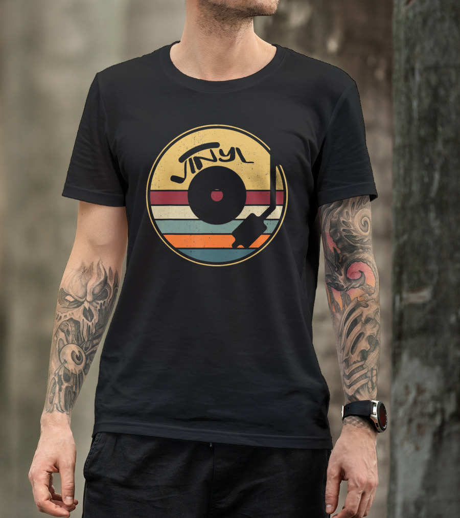 Vinyl Record Retro Stripes T-Shirt
