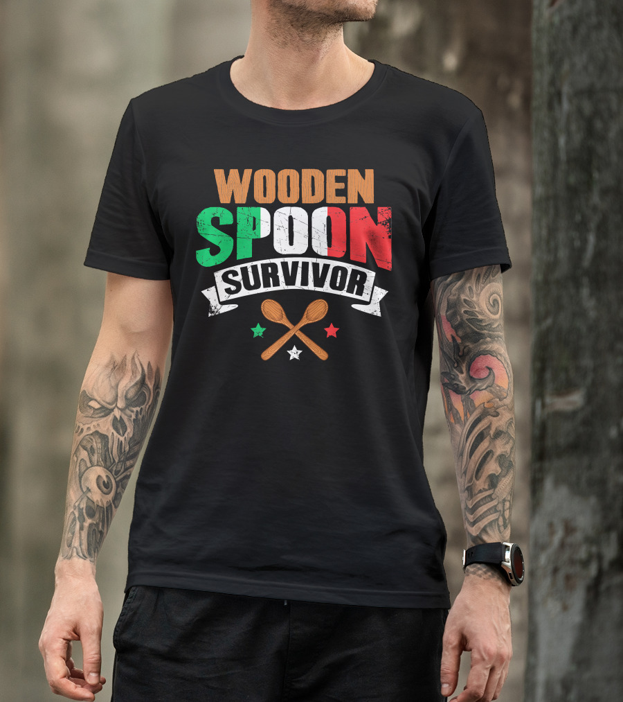 Wooden Spoon Survivor Italian Chef Kitchen Inspiration T-Shirt