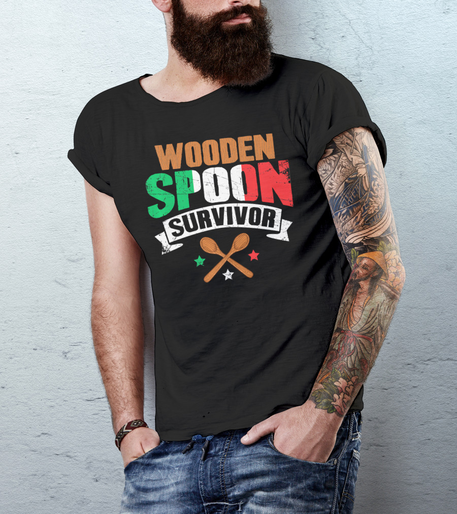 Wooden Spoon Survivor Italian Chef Kitchen Inspiration T-Shirt