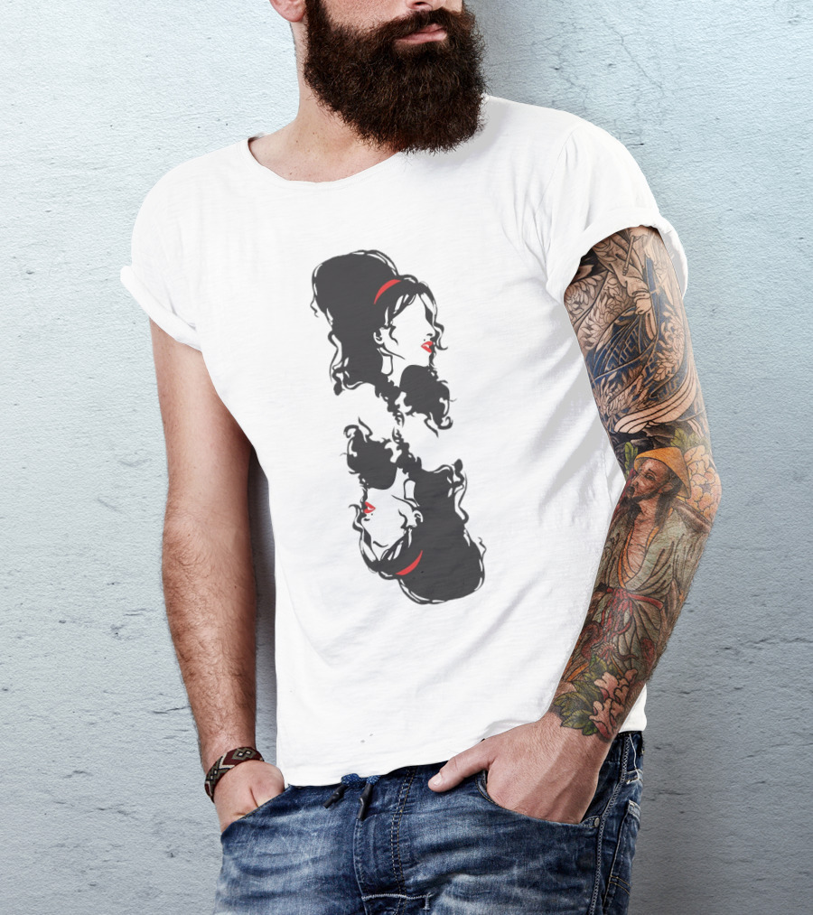 Ace Card Amy Winehouse Mirror Profile T-Shirt