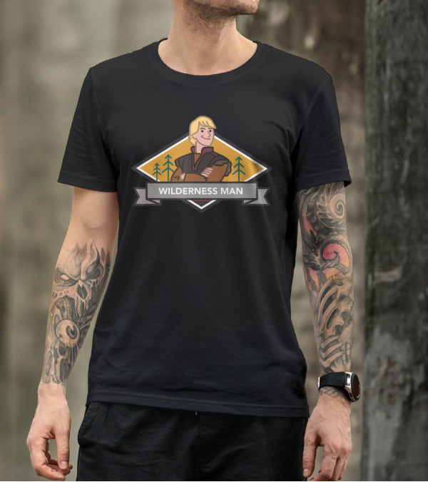 Disney Frozen 2 Kristoff Wilderness Man Forest Badge T-Shirt
