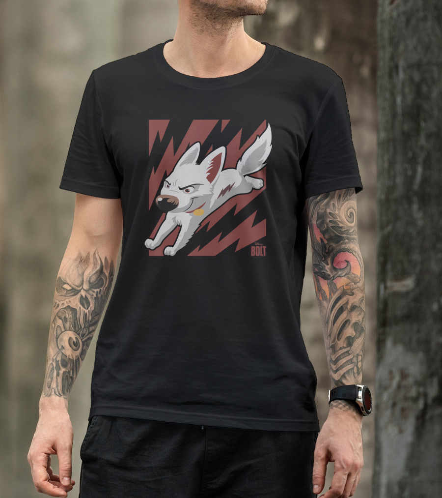 Disney Bolt The Super Dog Lightning Action Adventure T-Shirt