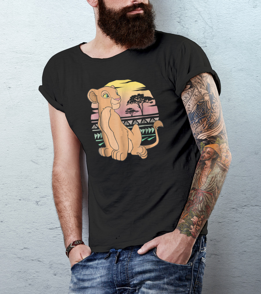 Disney The Lion King Nala 90s Sunset Scene T-Shirt