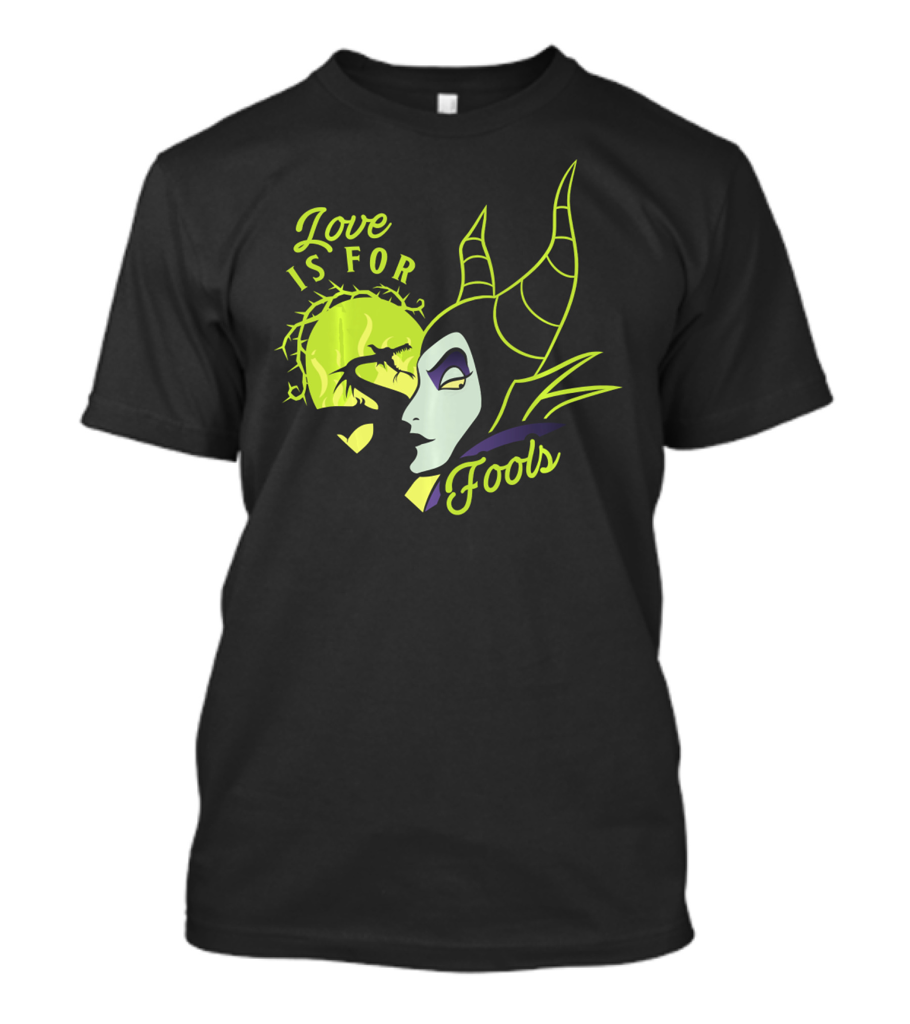 Disney Villains Valentine's Day Maleficent Love Is For Fools Thorns Moon Horns T-Shirt
