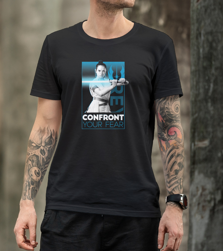 Star Wars The Rise Of Skywalker Rey Confront Your Fear Jedi T-Shirt