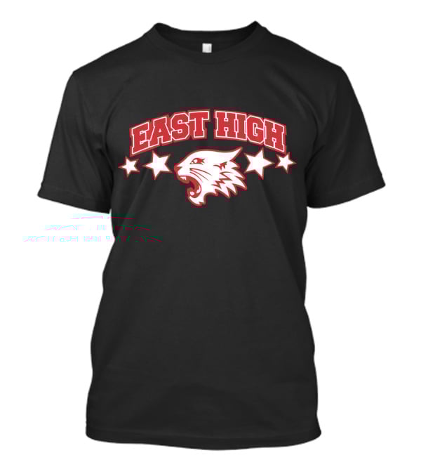 High School Musical East High Wildcats Logo And Stars T-Shirt