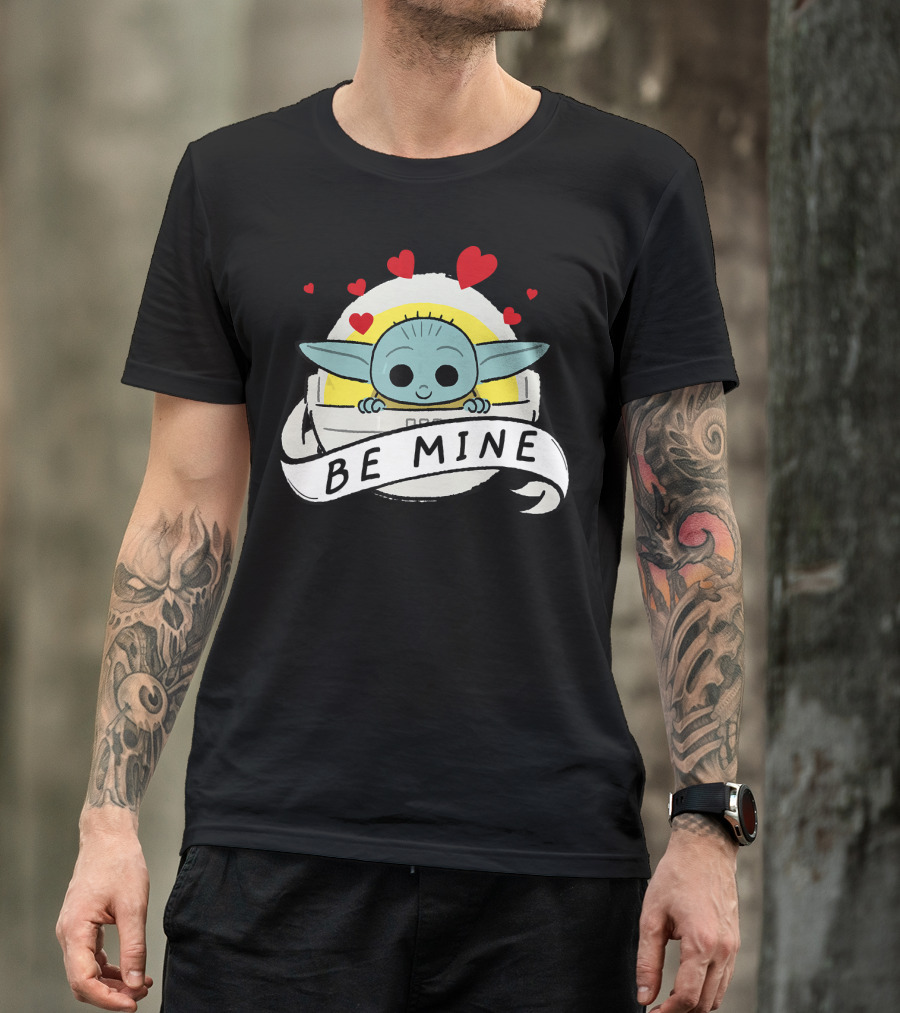 Star Wars The Mandalorian The Child Be Mine Hearts T-Shirt