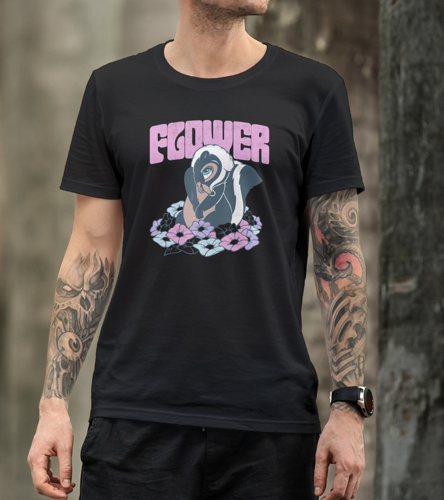 Disney Bambi Flower Surrounded By Flowers T-Shirt