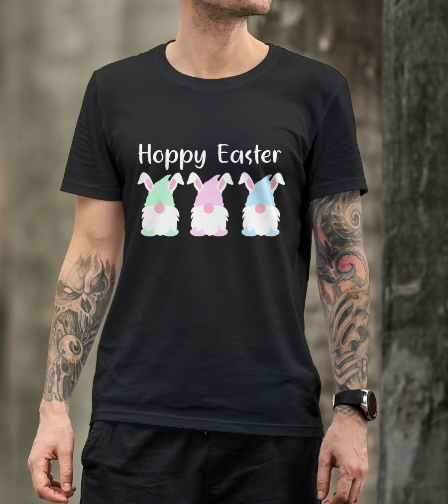 Hoppy Easter Bunny Gnome Trio T-Shirt
