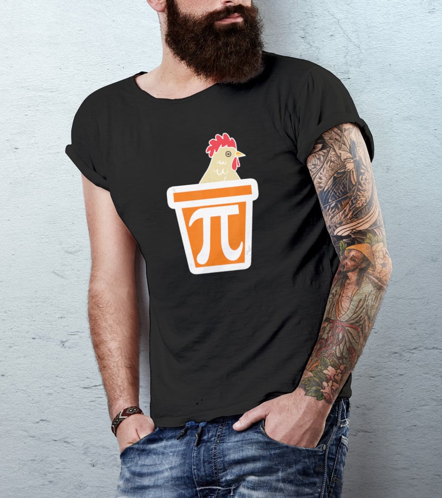 Chicken In Pi Symbol Bucket T-Shirt