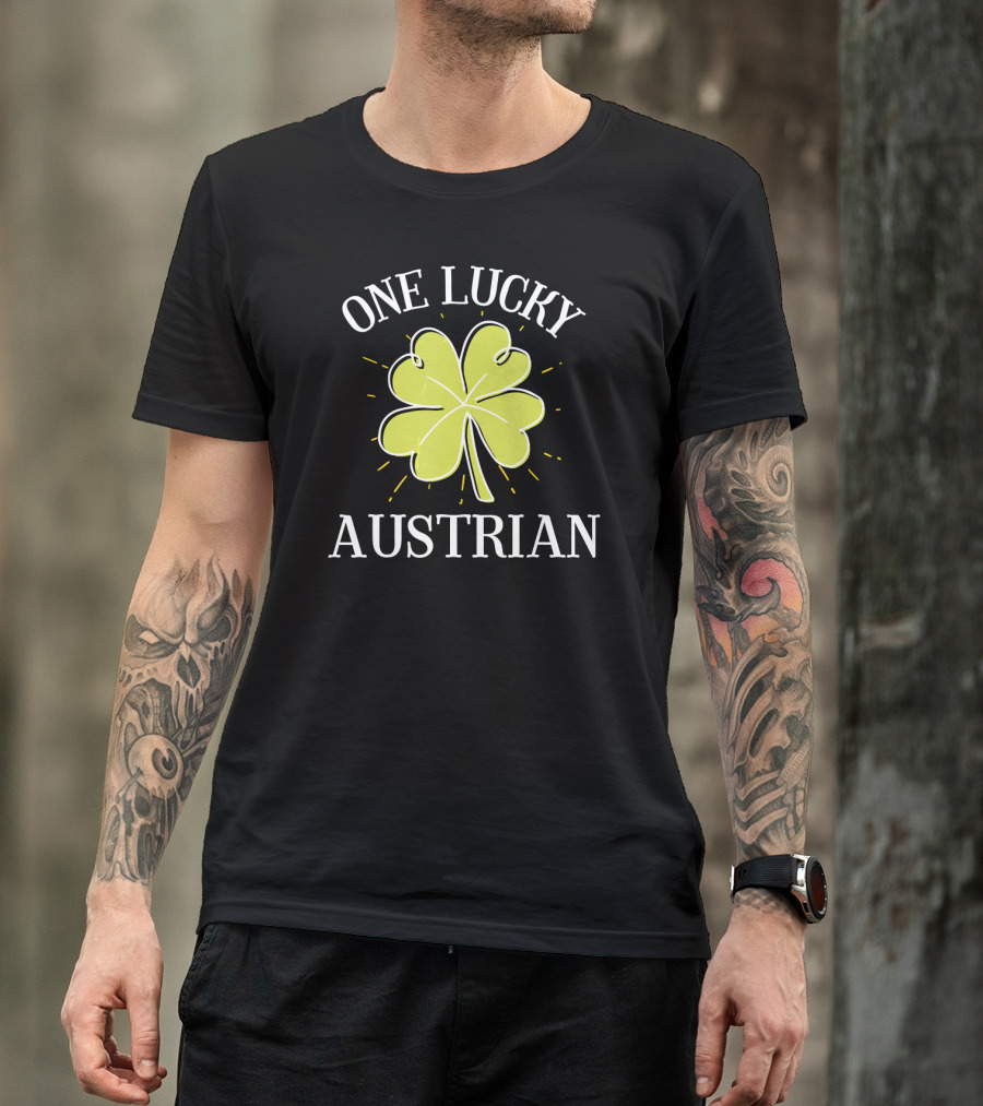 One Lucky Austrian St Patricks Day Coach T-Shirt