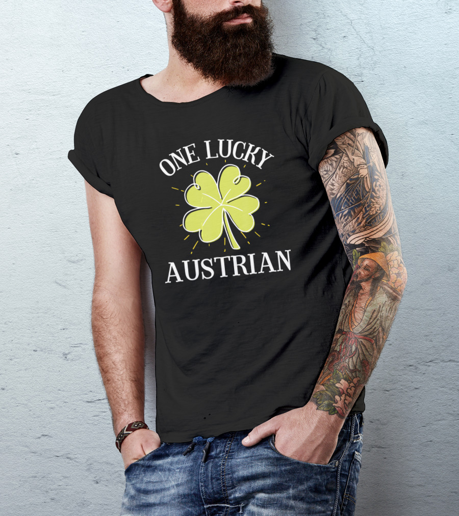 One Lucky Austrian St Patricks Day Coach T-Shirt
