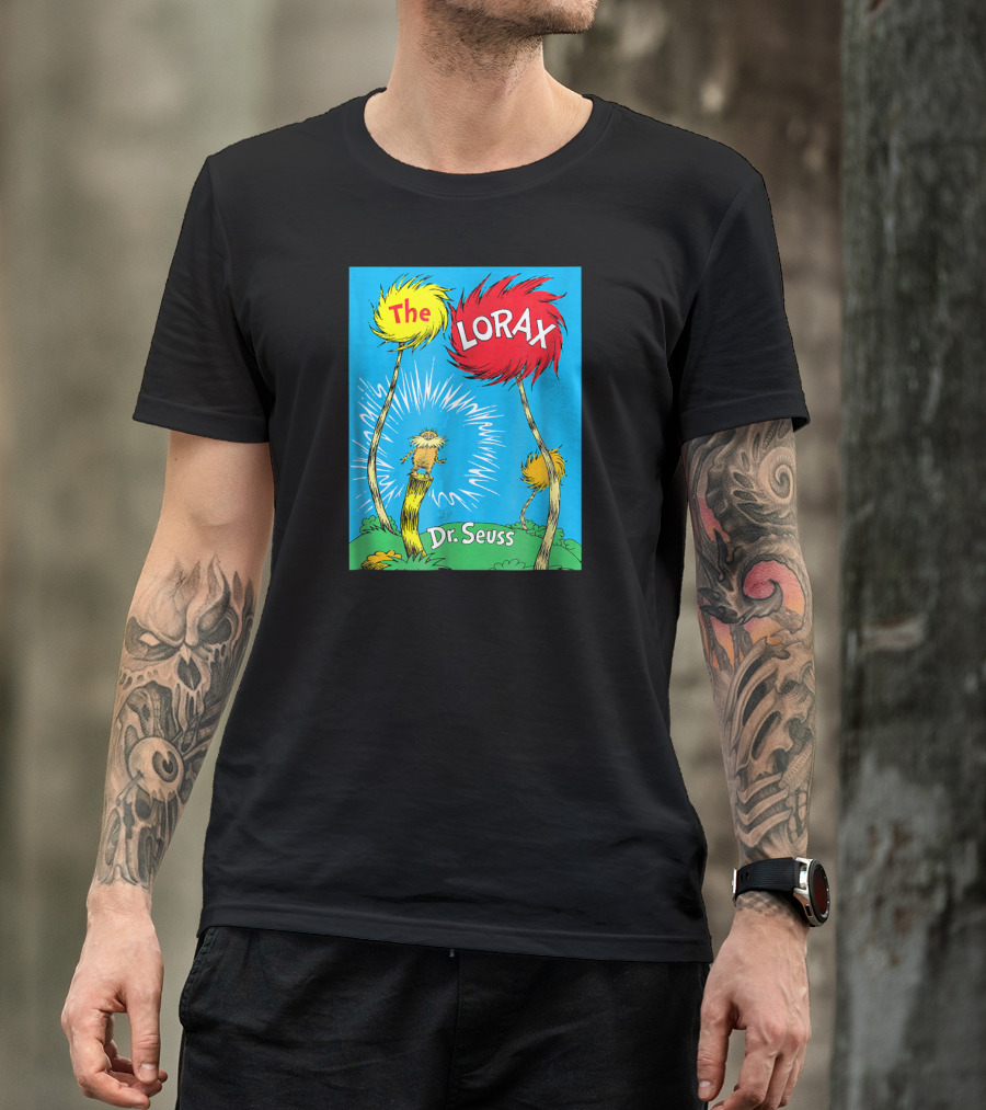 The Lorax Dr. Seuss Classic Book Cover Truffula Trees T-Shirt