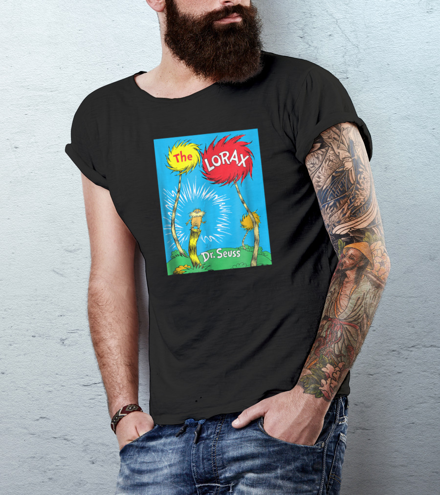 The Lorax Dr. Seuss Classic Book Cover Truffula Trees T-Shirt