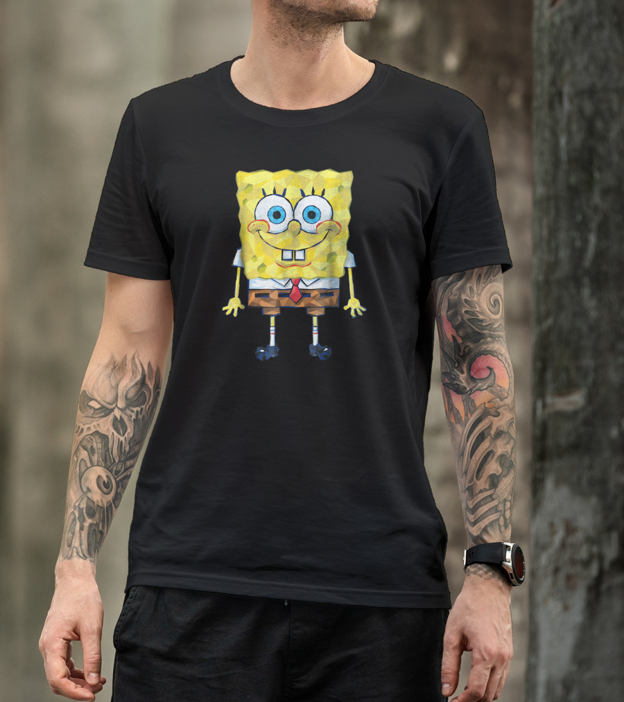 SpongeBob SquarePants Geometric Textured T-Shirt