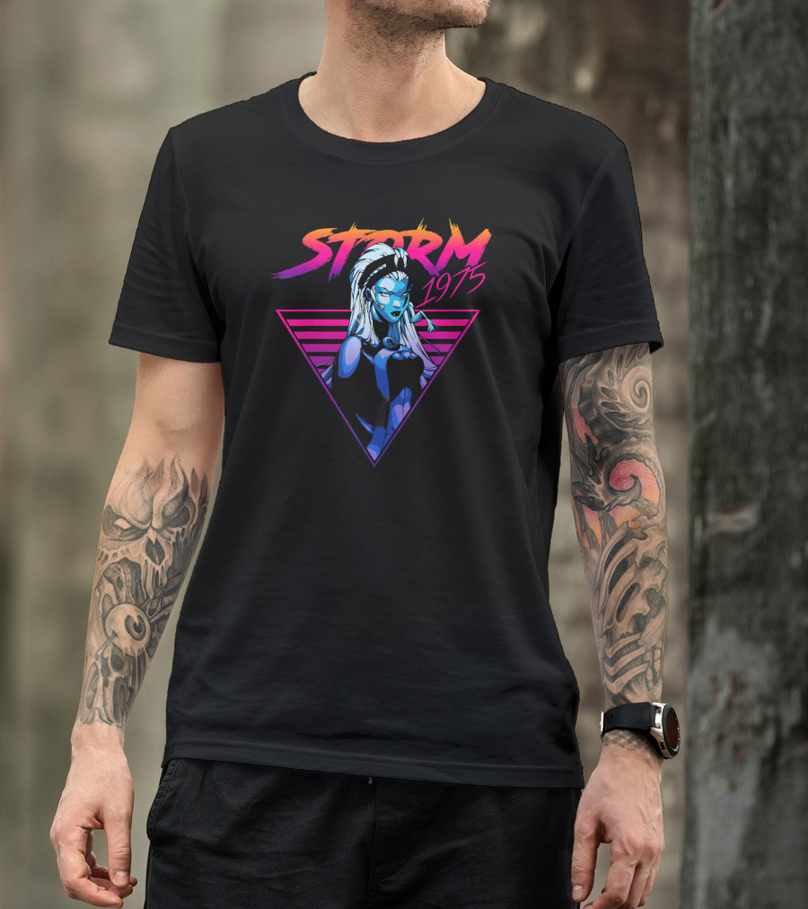 Marvel X Men Storm 1975 80's Triangle Gradient T-Shirt