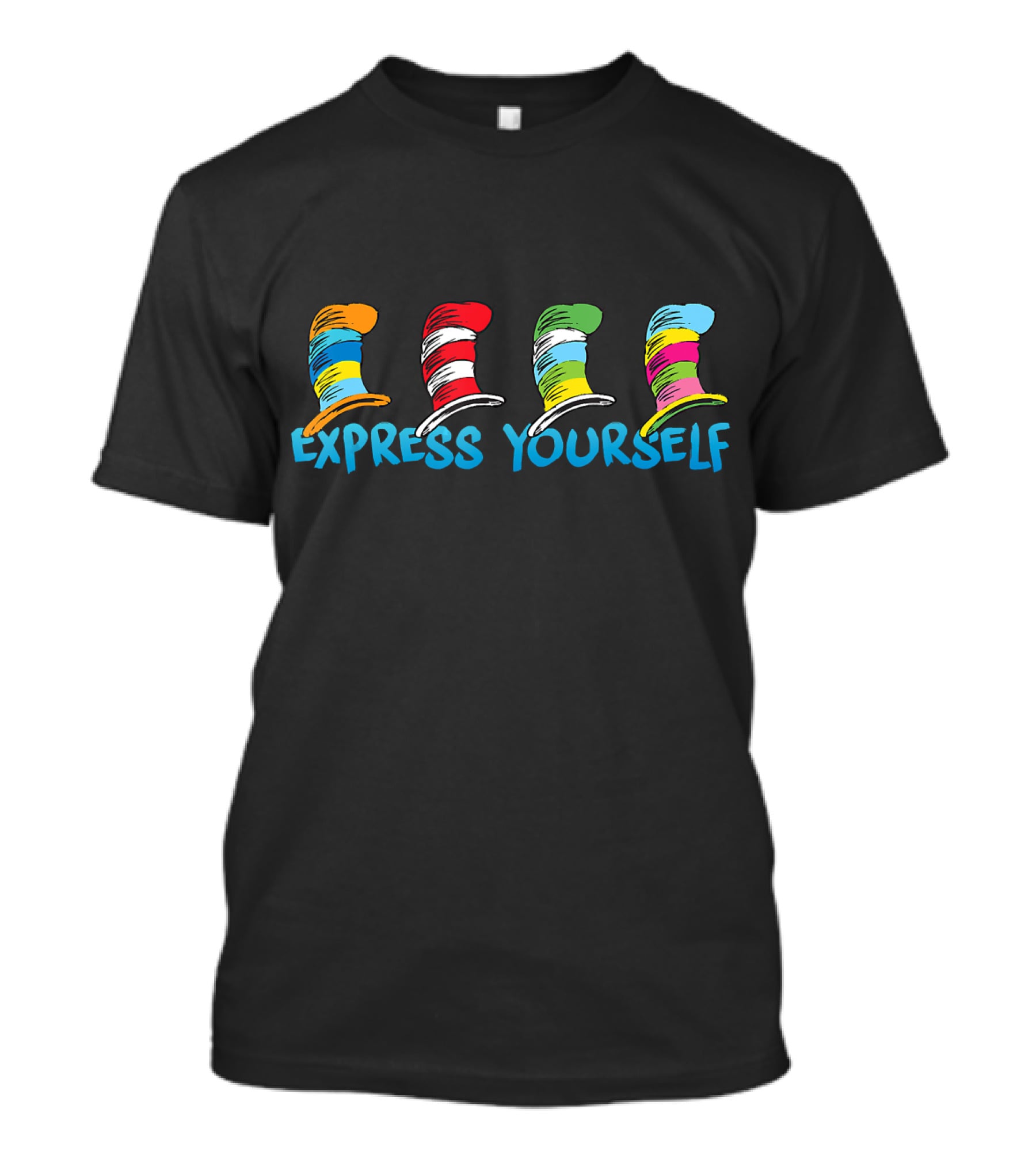 Dr. Seuss Express Yourself Colorful Hats T-Shirt