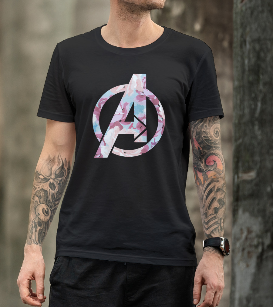 Marvel Avengers Floral Super Hero T-Shirt