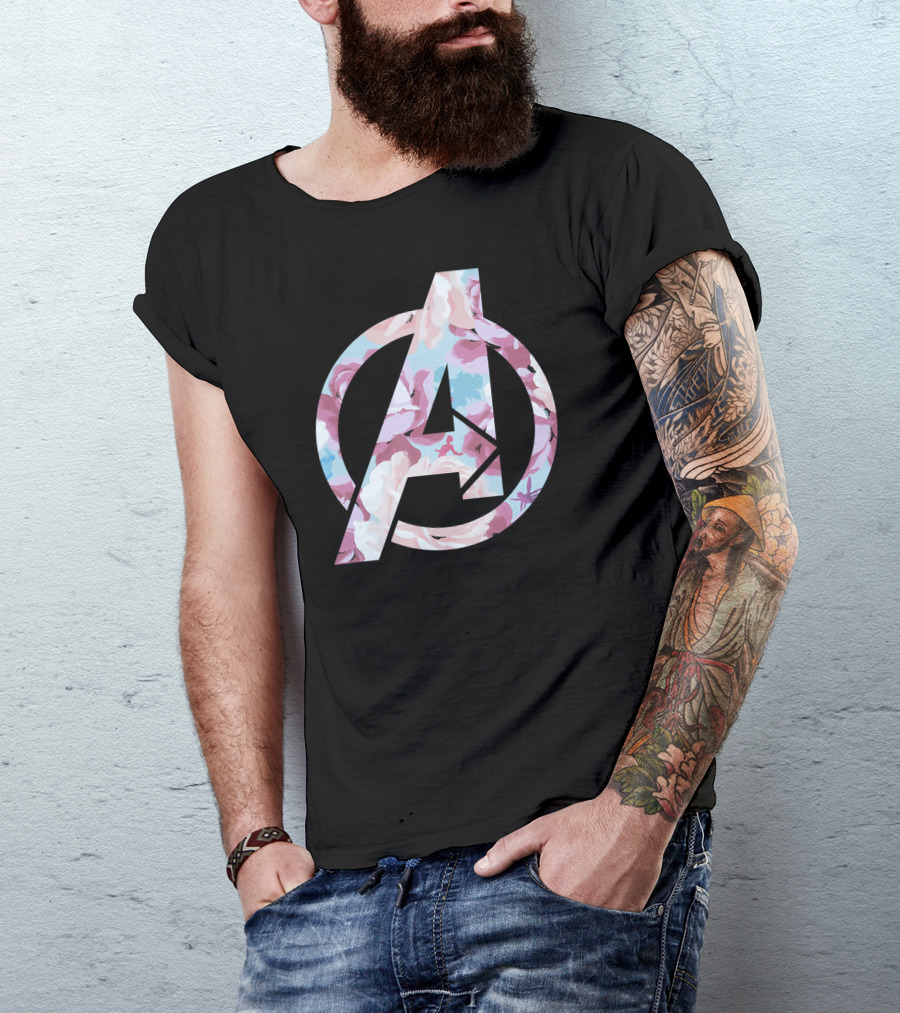 Marvel Avengers Floral Super Hero T-Shirt