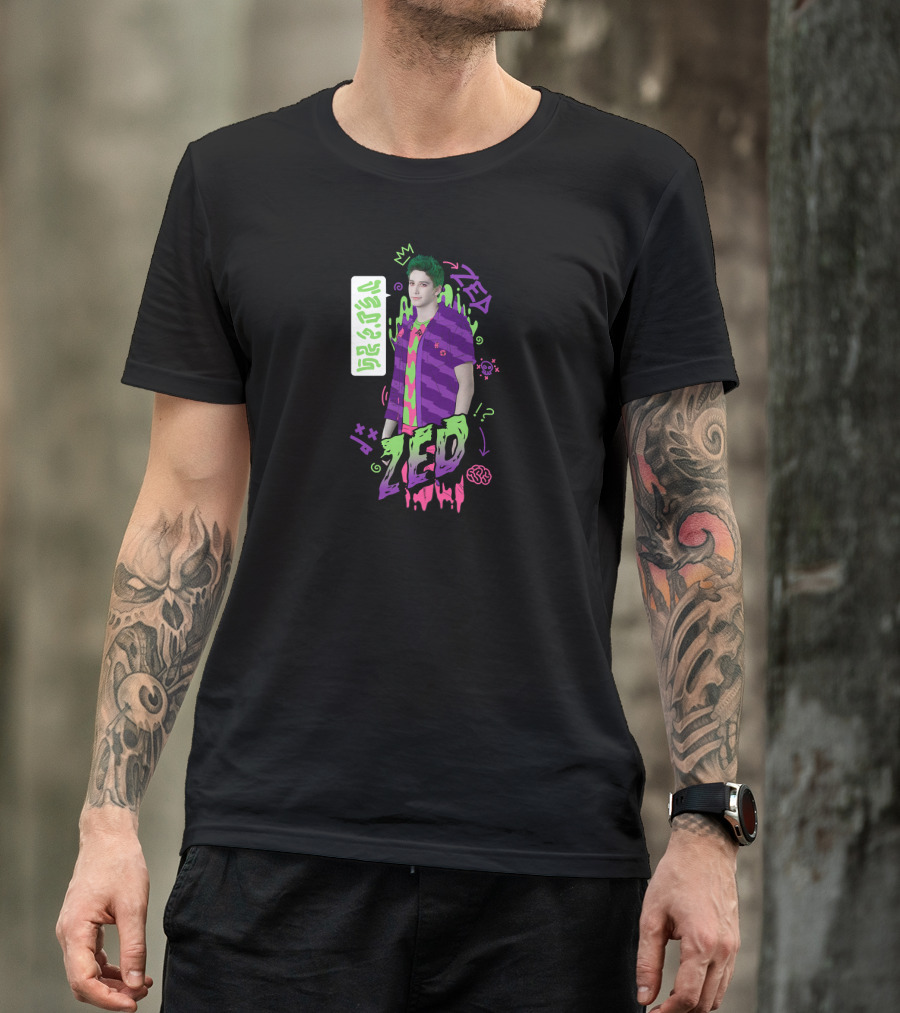 Zed Disney Zombies 2 Green Purple Zombie Style Icons T-Shirt
