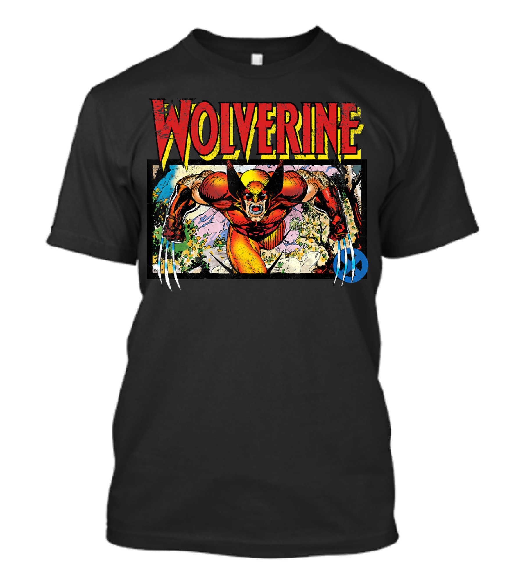 Wolverine Marvel X Men 90s Retro Style Art Classic Comic Panel T-Shirt