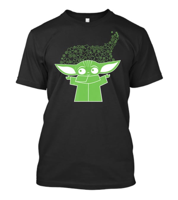 Star Wars The Mandalorian The Child Grogu Clover Charm T-Shirt