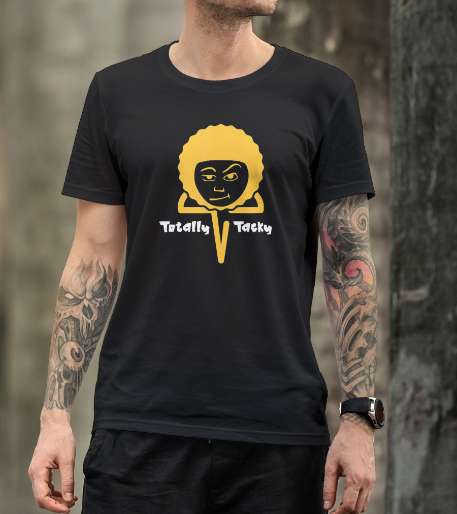 Totally Tacky Retro Smirking Yellow Afro Face T-Shirt