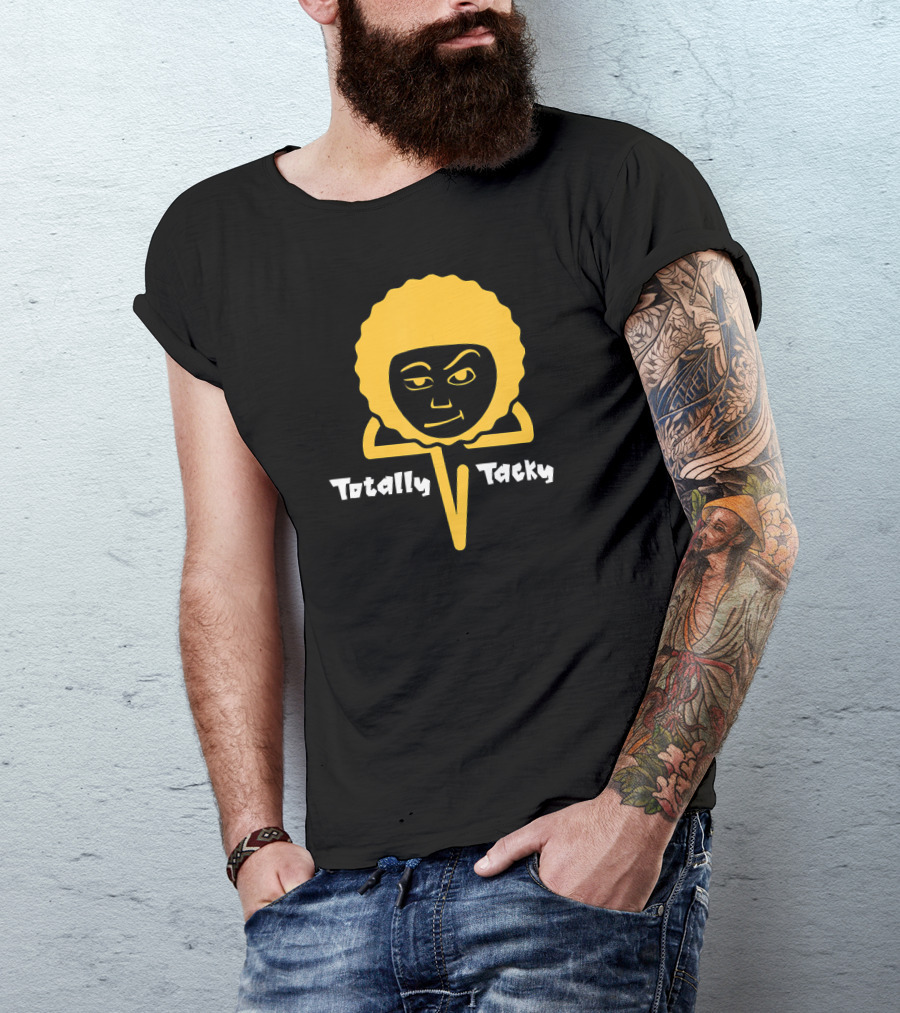 Totally Tacky Retro Smirking Yellow Afro Face T-Shirt