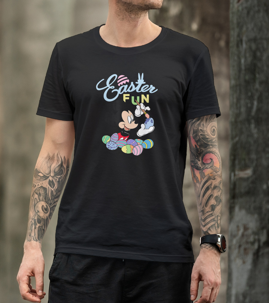 Disney Mickey Mouse Easter Fun Painting Eggs T-Shirt