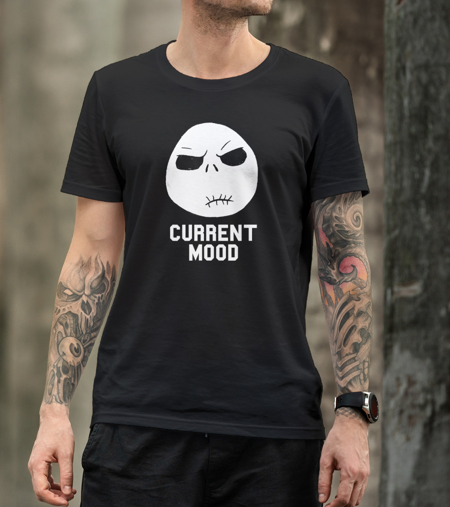 Disney The Nightmare Before Christmas Current Mood Jack Skellington Face T-Shirt