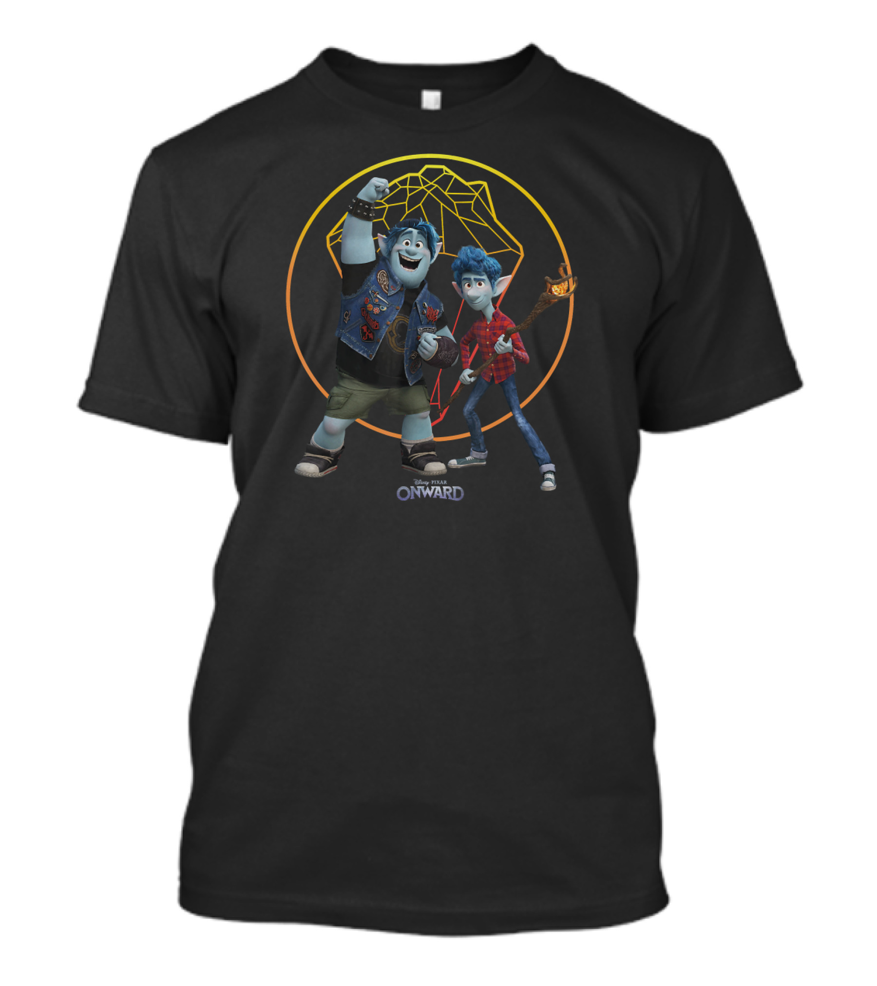Disney PIXAR Onward Ian And Barley With Magic Gem Circle T-Shirt