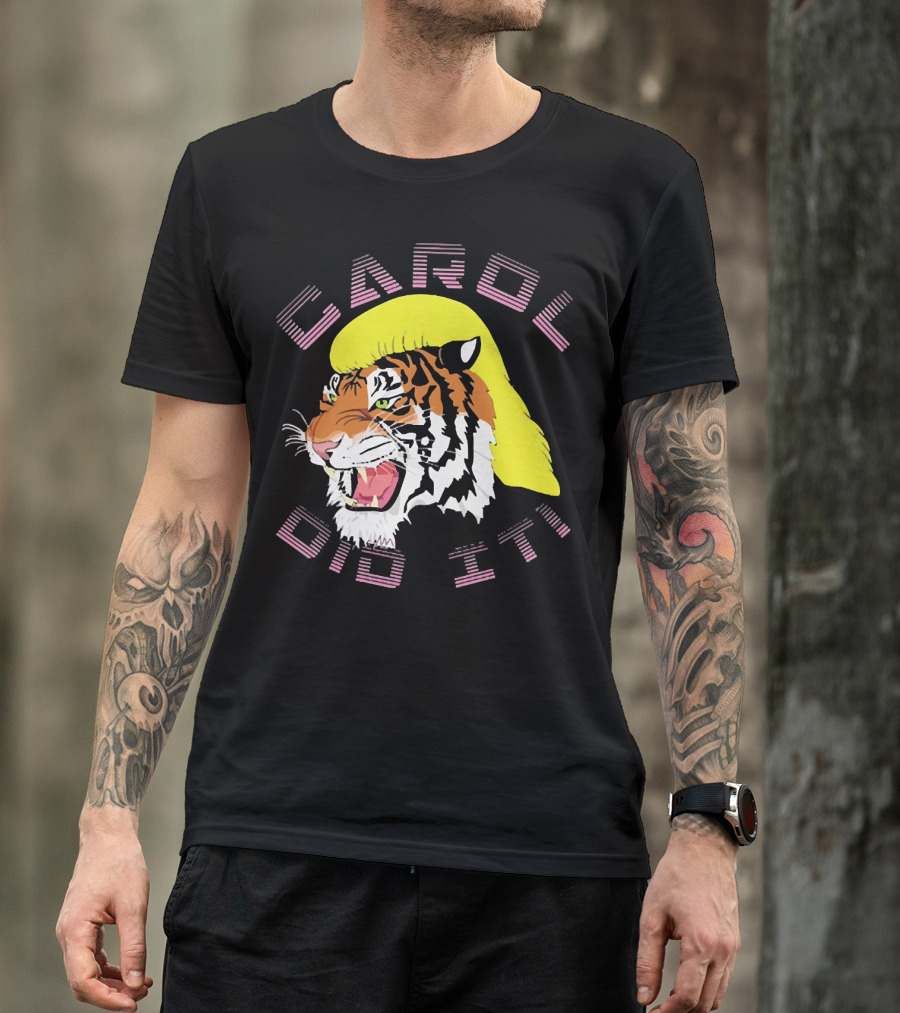 CAROL DID IT Tiger With Yellow Hair T-Shirt