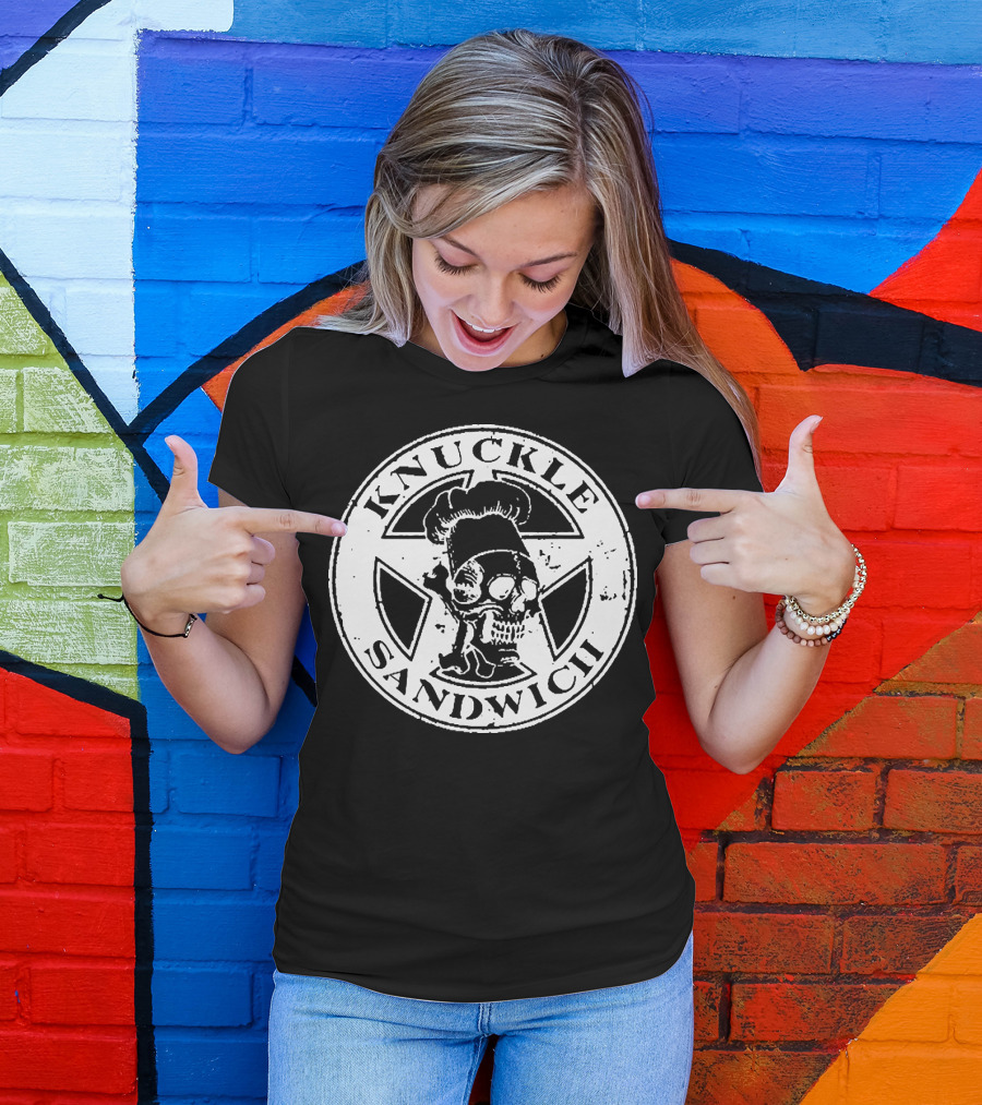 Knuckle Sandwich Skull Chef Emblem T-Shirt