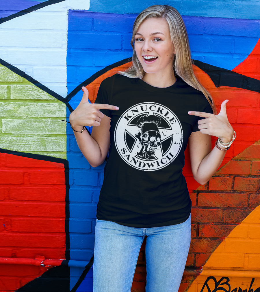 Knuckle Sandwich Skull Chef Emblem T-Shirt