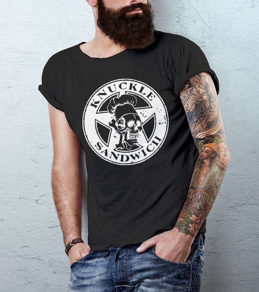 Knuckle Sandwich Skull Chef Emblem T-Shirt