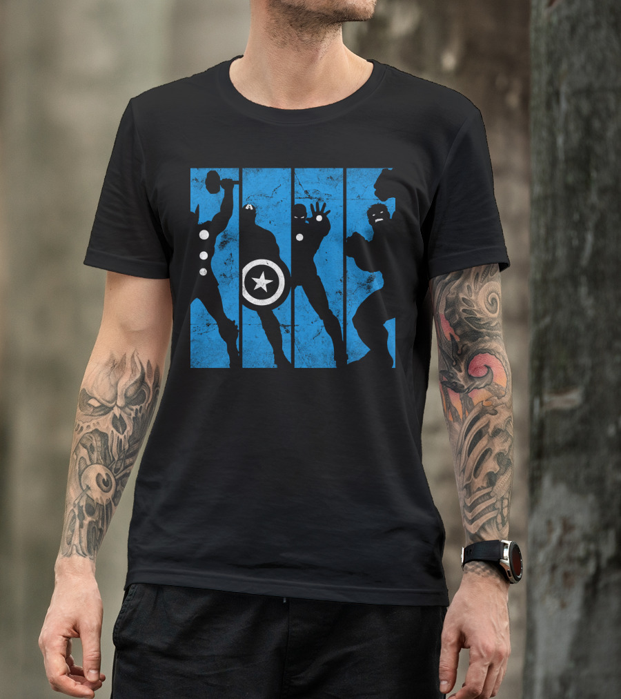 Marvel Avengers Iconic Hero Silhouettes T-Shirt