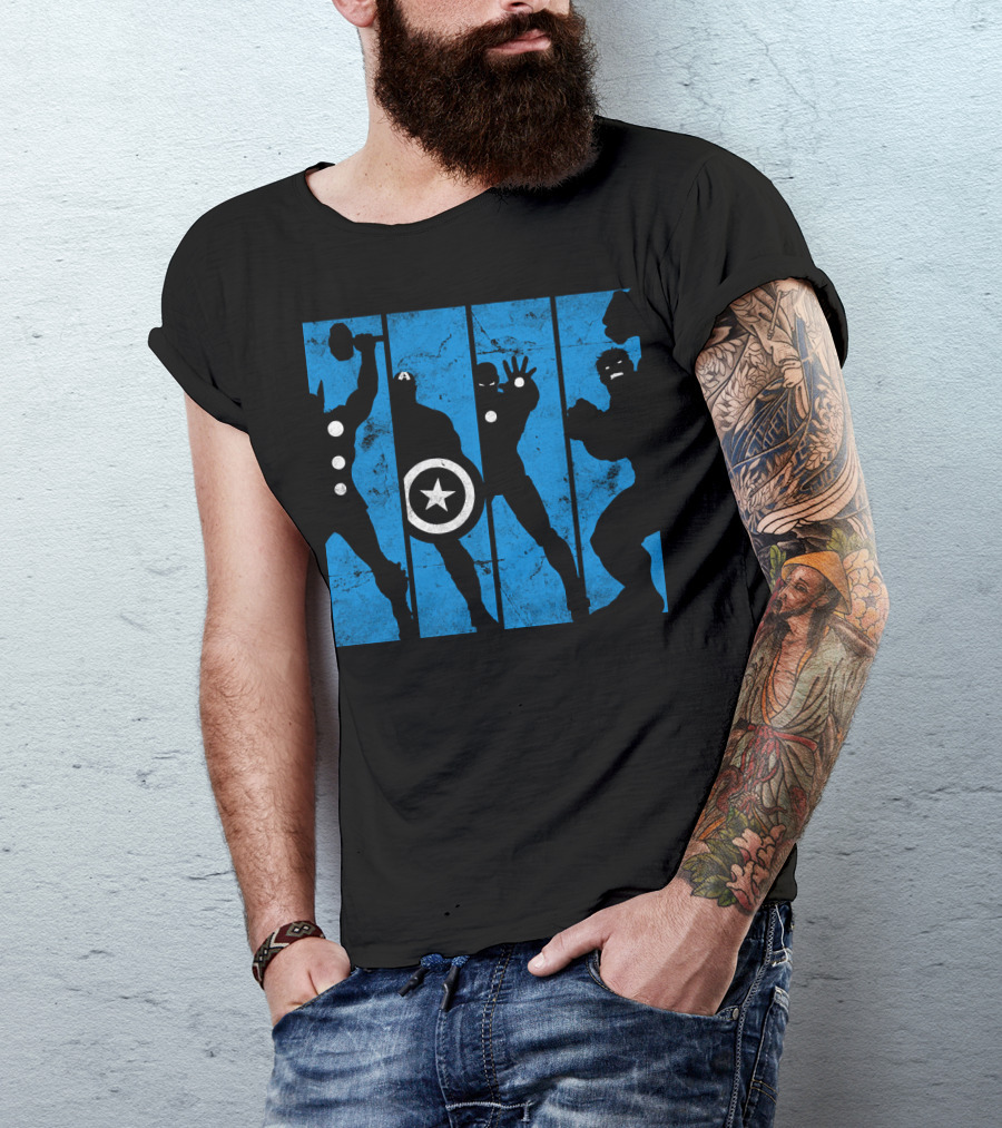 Marvel Avengers Iconic Hero Silhouettes T-Shirt