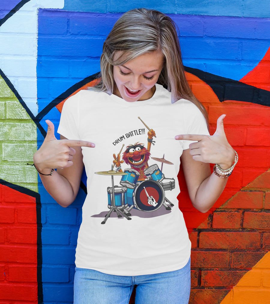 The Muppets Animal Drum Battle Iconic Drummer Scene T-Shirt