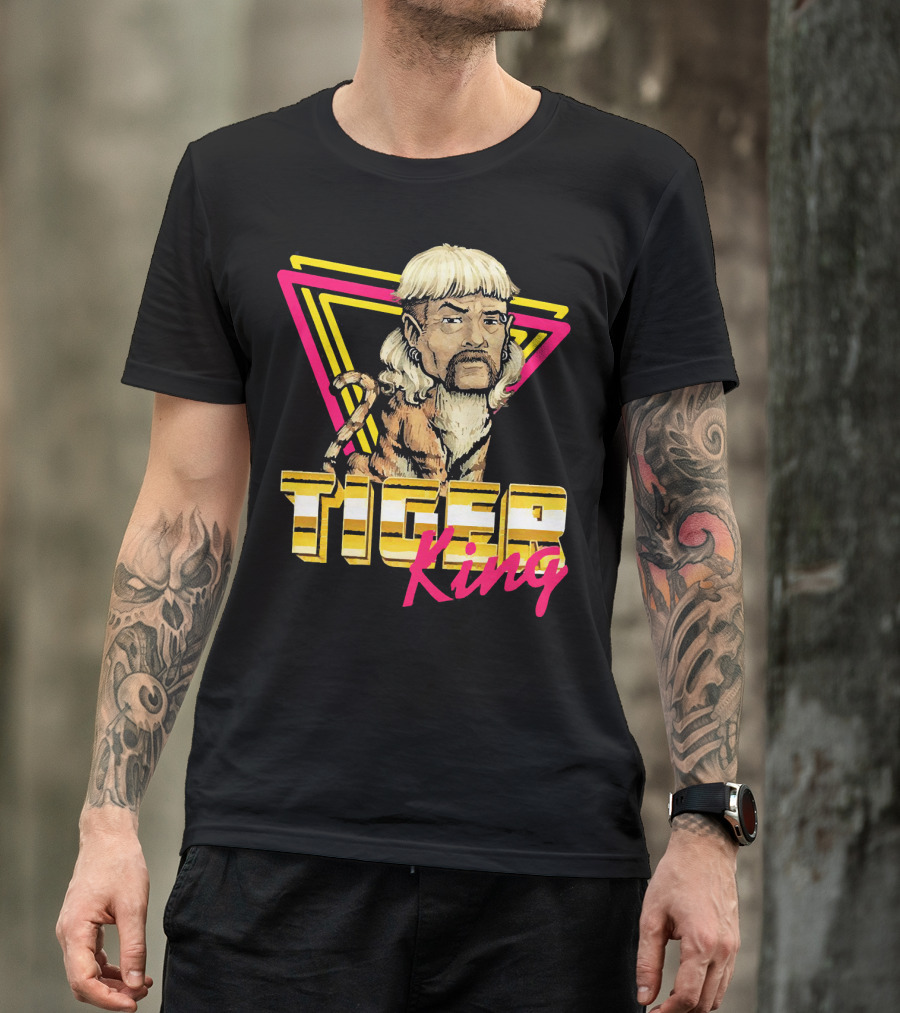 Tiger King Joe Exotic Ladies Vintage Retro Neon T-Shirt