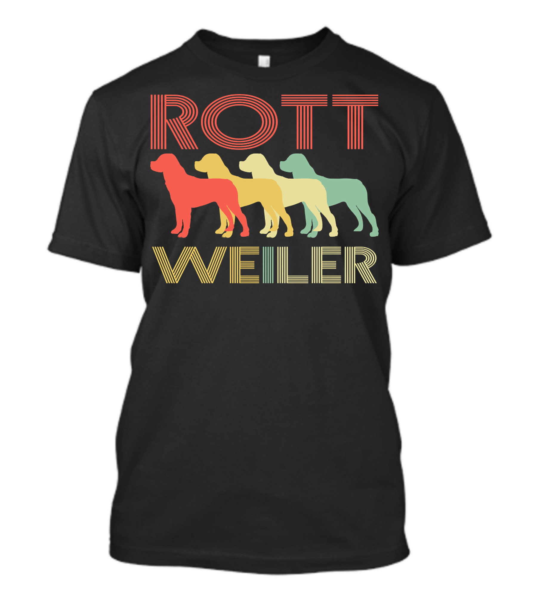Rottweiler Dog Breed Pet Lover Rottie 157 Rainbow T-Shirt