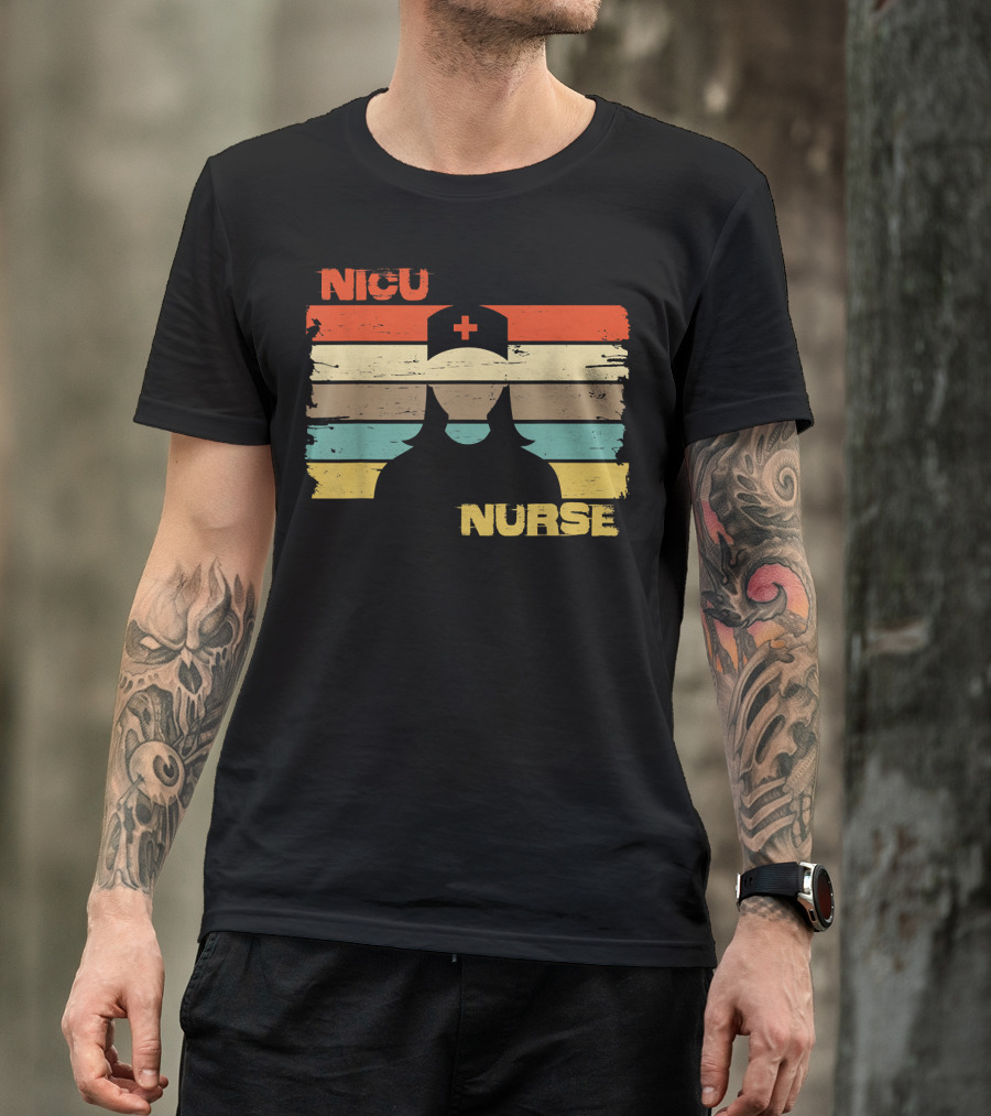 Nicu Nurse Vintage Retro Silhouette 76 T-Shirt