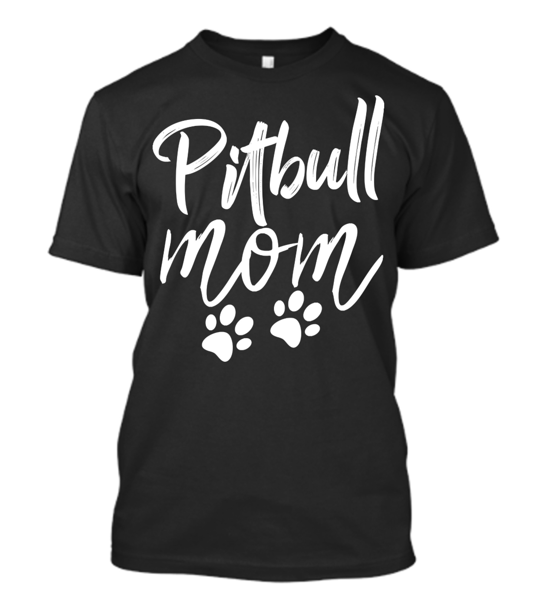 Pitbull Mom With Paw Prints 121 T-Shirt